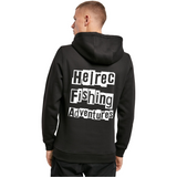 Helrec Fishing Adventures Hoodie Patch Black White