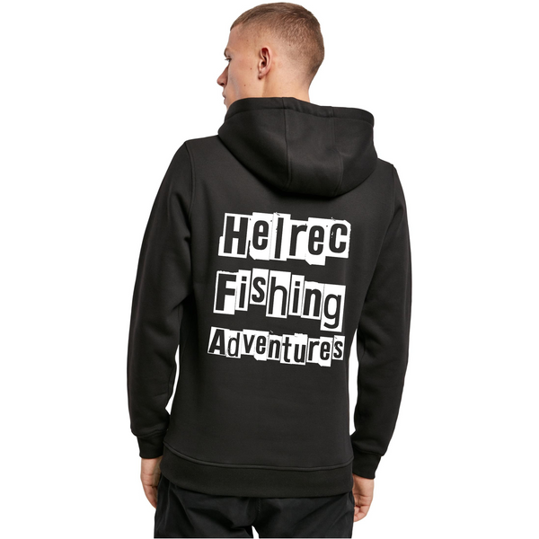 Helrec Fishing Adventures Hoodie Patch Black White