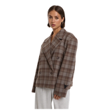 Cropped Check Blazer - ALIX-THE LABEL