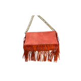 Statement Tasche mit Fransen – Orange