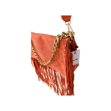 Statement Tasche mit Fransen – Orange