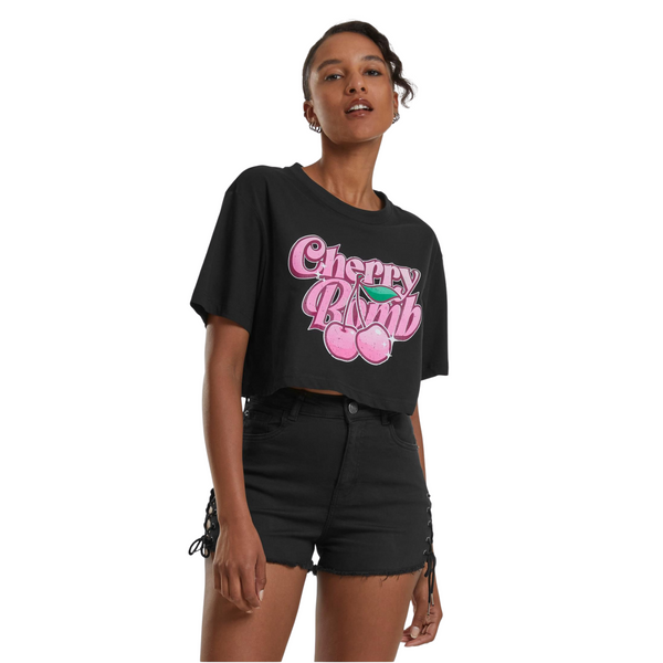 Cherry Bomb Ladies Short Overized Tee