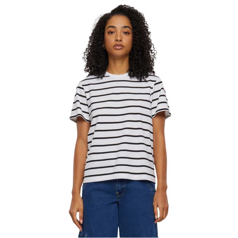 Ladies Striped Boxy Tee