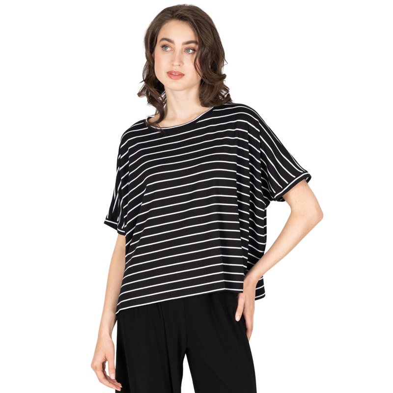 Oversize Shirt Black & White Stripes