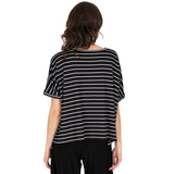 Oversize Shirt Black & White Stripes