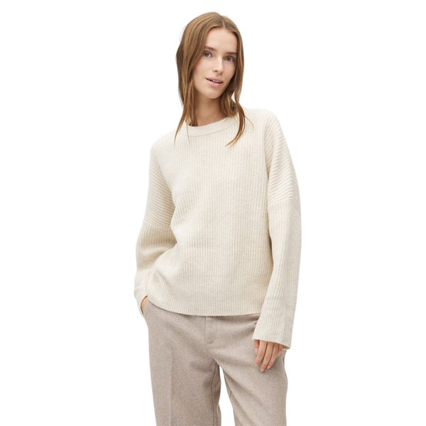Gillian  O-neck knit w. drop shoulder