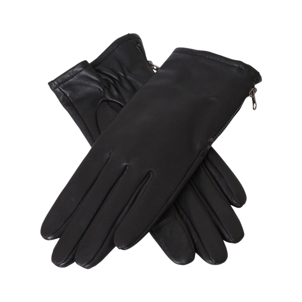 Gloves  Leather glove with zip detail