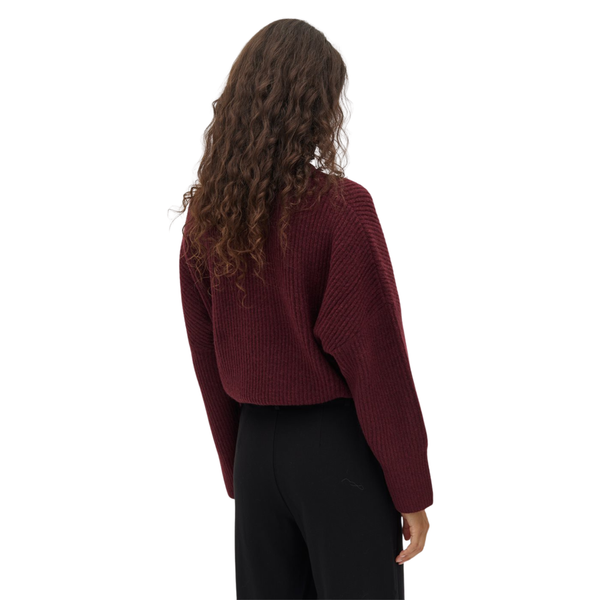 Gillian  O-neck knit w. drop shoulder