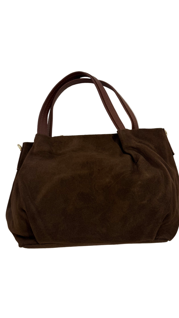 Beuteltasche aus Wildleder
