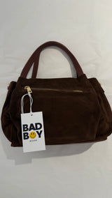 Beuteltasche aus Wildleder