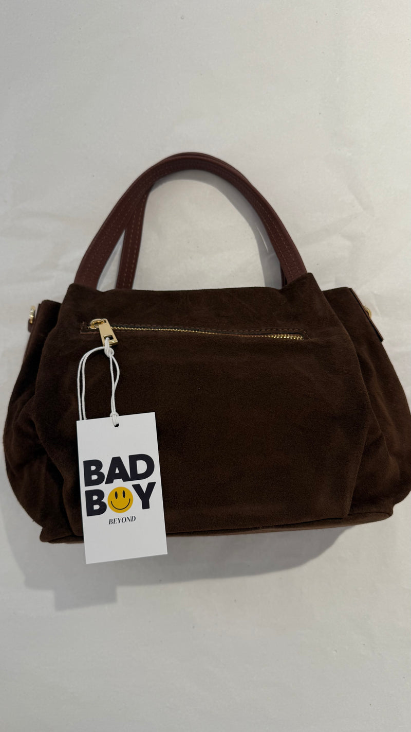 Beuteltasche aus Wildleder